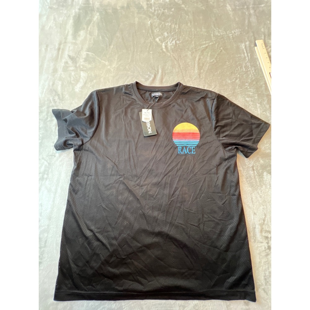 Carbon Mesh T Shirt Mens XL Black New Sunset Boulevard Graphic Tee